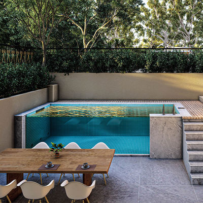 Piscine in cortile piscina acrilica prefabbricata per piscine di vetro in fibra di villa
