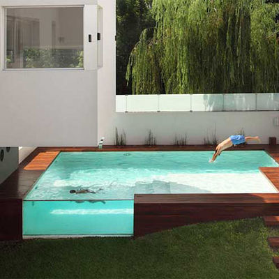 Piscine in cortile piscina acrilica prefabbricata per piscine di vetro in fibra di villa