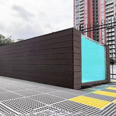 Facile da installare Container da spedizione 40 piedi Piscina con finestra acrilica e vasca idromassaggio
