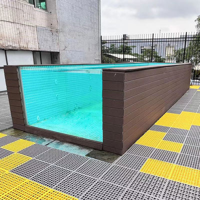 Facile da installare Container da spedizione 40 piedi Piscina con finestra acrilica e vasca idromassaggio
