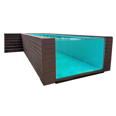 Piscine Nuoto esterno Cornice metallica Fibra di vetro Piscina a terra con materiale acrilico