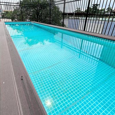 Piscine Nuoto esterno Cornice metallica Fibra di vetro Piscina a terra con materiale acrilico
