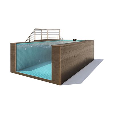 Modellazione di piscine di vetro sopra il suolo Clorinatore di sale per piscine esterne personalizzate