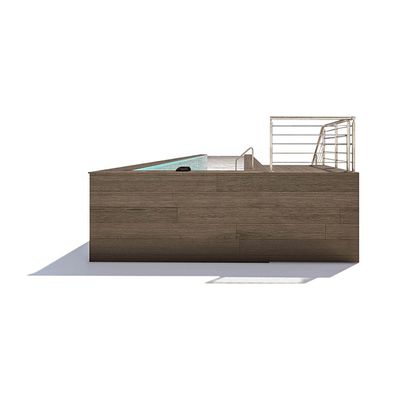 Struttura in acciaio in lamiera composita FRP pannelli laterali acrilici opzionali per parco acquatico piscina