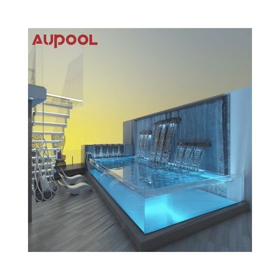 Porta scorrevole in vetro piscina personalizzata modellazione in acrilico con pannello ghiacciato trasparente