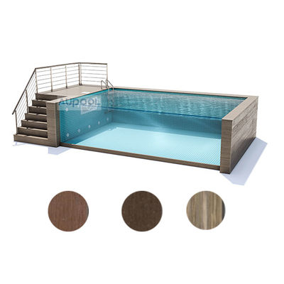 Piscine prefabbricate a parete di vetro trasparente personalizzate per i costruttori di piscine modulari nel cortile