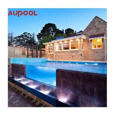 Piscina Acrilica AUPOOL Giardino Cortile Spa a nuoto lungo senza fine con copertura e riscaldamento