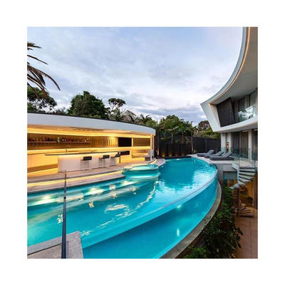Piscina per il cortile con alta trasmissione di luce Acrilica Infinite Swim Spa Fibra di vetro trasparente