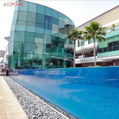 Piscina per il cortile con alta trasmissione di luce Acrilica Infinite Swim Spa Fibra di vetro trasparente