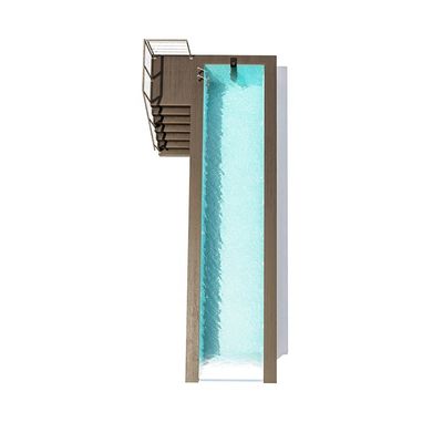 Contenitore prefabbricato portatile da 20 piedi piscina per famiglie con acrilico di lucite e densità 1,2 g/cm3