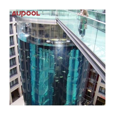 Piscina acrilica trasparente per alta trasmissione della luce 92,5% e spessore 30-950 mm