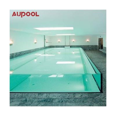 Piscina acrilica trasparente per alta trasmissione della luce 92,5% e spessore 30-950 mm