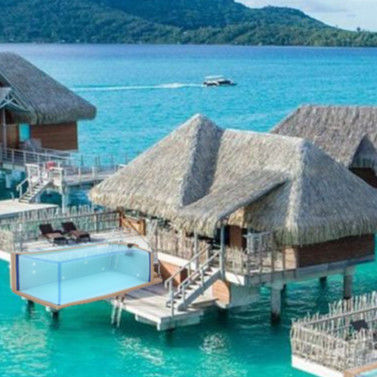 Palla di legno di plastica colore caffè sopra terra piscine di lusso per villaggi di vacanza