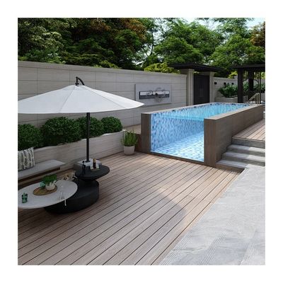 Palla di legno di plastica colore caffè sopra terra piscine di lusso per villaggi di vacanza