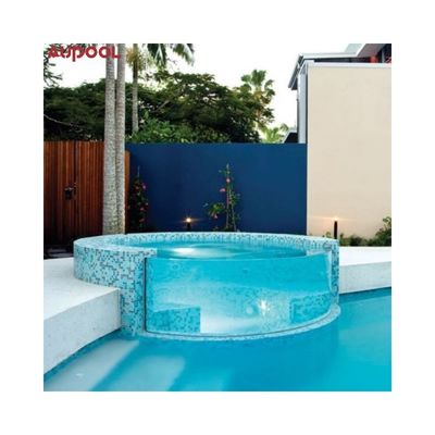 Spessore personalizzato vetro acrilico trasparente di plastica piscina piscina di vetro acrilico per acqua limpida