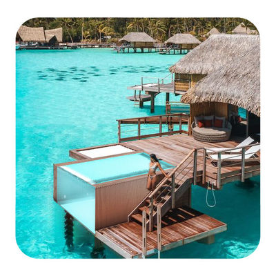 Resort Villa Hotel Piscina con finestrino modulare prefabbricato e spessore di 100 mm