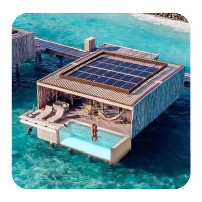 Villa d'acqua Piscina Spa senza fine con grande pannello acrilico e fibra di carbonio