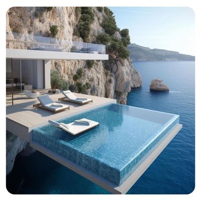 Domanda del cliente Piscina a terra personalizzata con fibra di vetro Acrilico di plastica