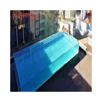 Pannelli di vetro per piscine ad alta trasmissione luminosa per la sicurezza esterna personalizzata sul terreno