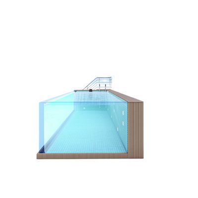Sport per la famiglia piscina a cielo aperto con vetrina a pannelli acrilici e costruzione in acciaio inossidabile