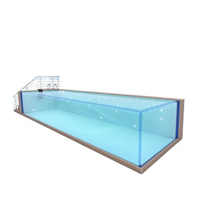 Sport per la famiglia piscina a cielo aperto con vetrina a pannelli acrilici e costruzione in acciaio inossidabile