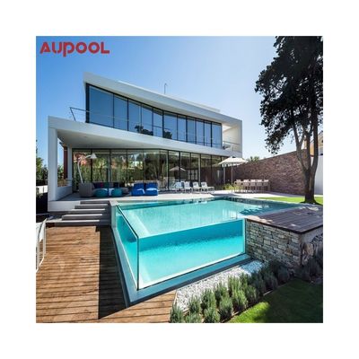 Grande piscina di villa acrilica con alta trasmissione di luce e spa infinito