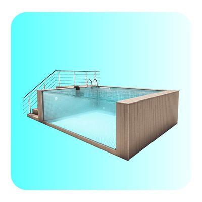Piscina contenitore con alta trasmissione luminosa 92,5% trasparente