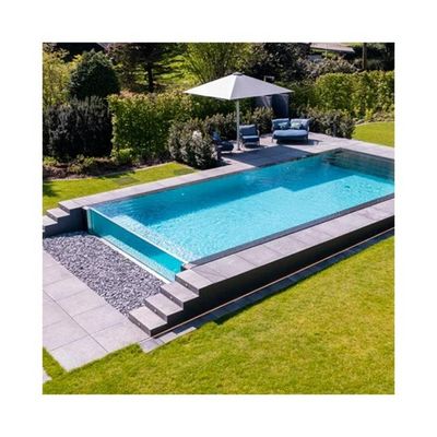 Piscina acrilica trasparente all'aperto con finestre UV resistenti personalizzate e materiali