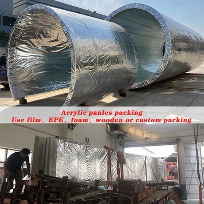 Piscina acrilica trasparente all'aperto con finestre UV resistenti personalizzate e materiali