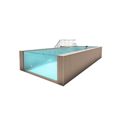Piscine di contenitori di spedizione acrilica piscina con design trasparente