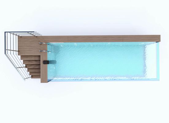 Piscine di contenitori di spedizione acrilica piscina con design trasparente