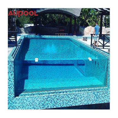 Piscina acrilica trasparente senza filtro montata a parete