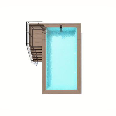 Palla di legno acrilico di colore piscina privata di lusso per il relax all'aria aperta