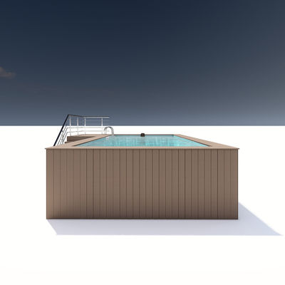 Palla di legno acrilico di colore piscina privata di lusso per il relax all'aria aperta