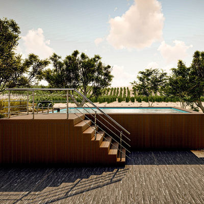 Piscine di contenitori a terra Piscine prefabbricate di piastre in acciaio composito e FRP