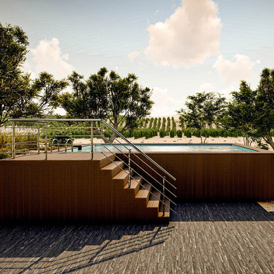 Pannello Acrilico trasparente Aupool Portatile Esterno Contenitore Freestanding Casa di lusso Villa