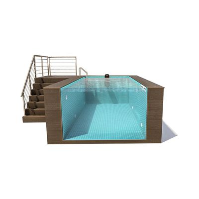 Piscine prefabbricate in fibra di vetro ad alta trasmissione luminosa per attività ricreative all'aperto