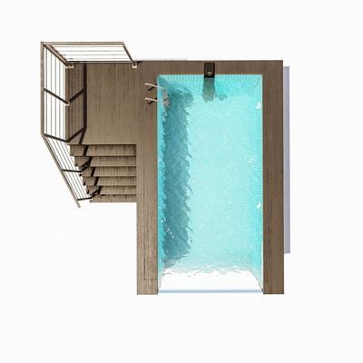 Piscine prefabbricate in fibra di vetro ad alta trasmissione luminosa per attività ricreative all'aperto