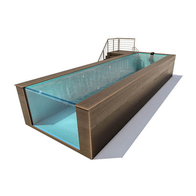 Piscina esterna con montaggio rapido e finestrino acrilico