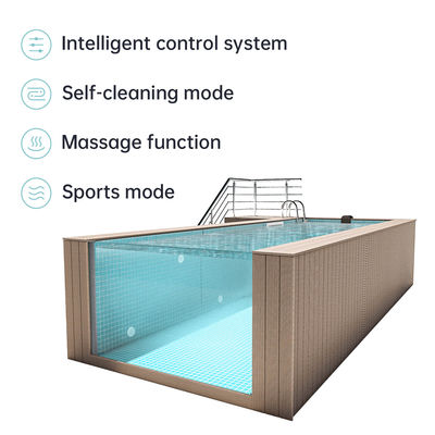 Balcone giardino Aupool piscina infinita lap in plastica trasparente poliestere