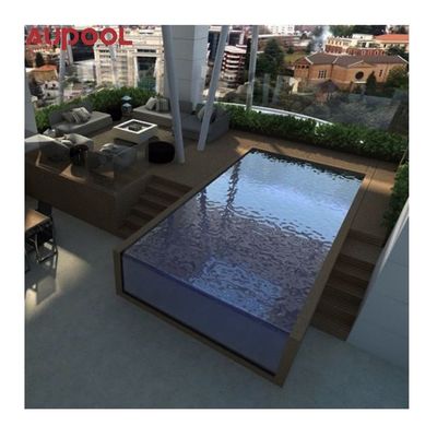 Finestra di piscina acrilica prefabbricata per esterni con protezione UV e disegno di sovrafflusso