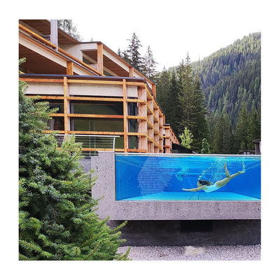 Piscine acriliche con costruzione in vetro sopra terra e spessore 30 mm-950 mm