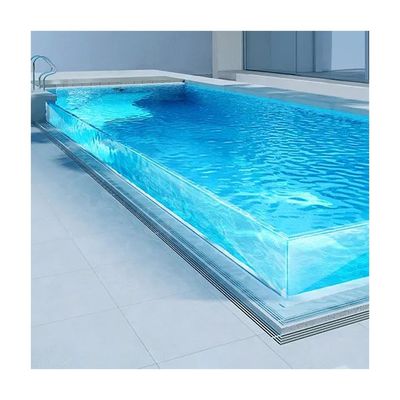 Servizio di taglio Aupool Villa a vetro trasparente piscina per il cortile dell'hotel