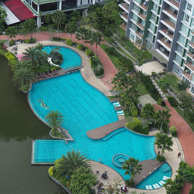 Aupool Acrylic Suspended Transparent Glass Swimming Pool Design con pannello acrilico PMMA