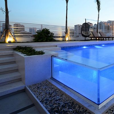 Piscine per famiglie superiori Piscine acriliche sopra terra per divertimenti all'aria aperta