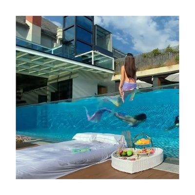 Piscina di plastica trasparente Piscina di vetro acrilica spessa Piscina con pompa d'aria