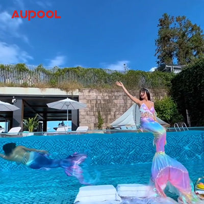Parete della piscina trasparente da 100 mm, fondo e bordo per piscina da Aupool