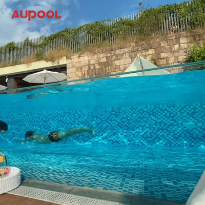 Parete della piscina trasparente da 100 mm, fondo e bordo per piscina da Aupool
