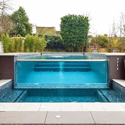 Piscina interna con la lussuosa piscina a fondo nero personalizzata di Aupool
